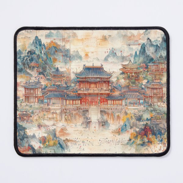 Item preview, Chinese Castle Painting designed and sold by KootenayDesigns.