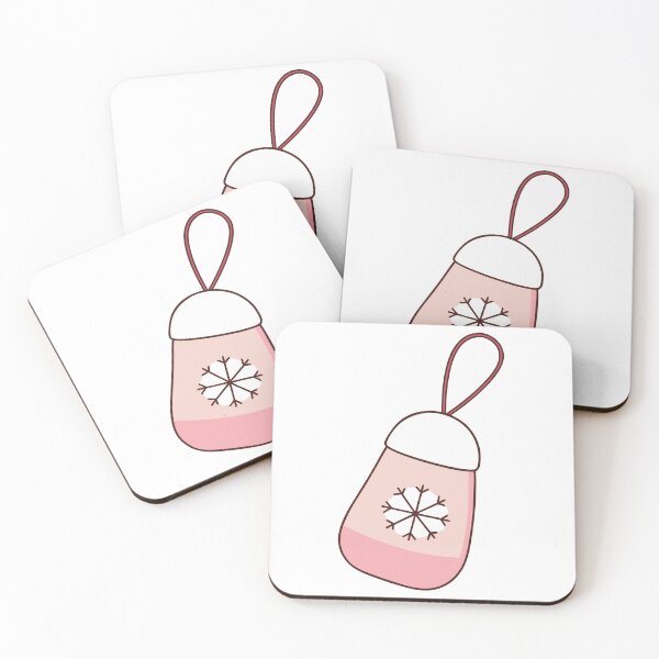 Item preview, Tiny Knitted Mitten in Light Pink and White designed and sold by omerfdln34.