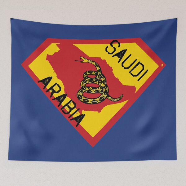Item preview, SAUDI ARABIA Spell Out - Freedom Is The Superpower - Gadsden Snake Flag - Dont Tread On Me SUPERHERO design designed and sold by pelagio.