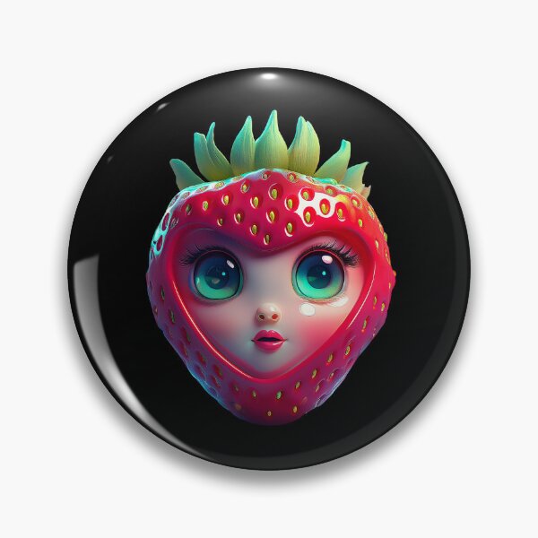 Item preview, Strawberry Face | Fruits Patterns | Fruit Creatures Collection designed and sold by monkeybusiness.pt.
