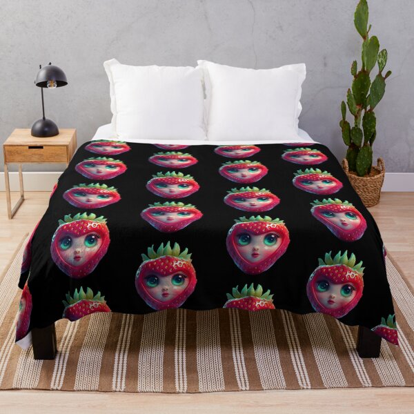 Item preview, Strawberry Face | Fruits Patterns | Fruit Creatures Collection designed and sold by monkeybusiness.pt.