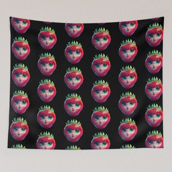 Item preview, Strawberry Face | Fruits Patterns | Fruit Creatures Collection designed and sold by monkeybusiness.pt.