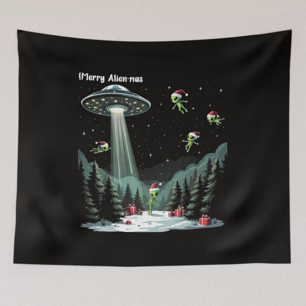 Item preview, Merry Alien-mas! designed and sold by oussama ajrhough.