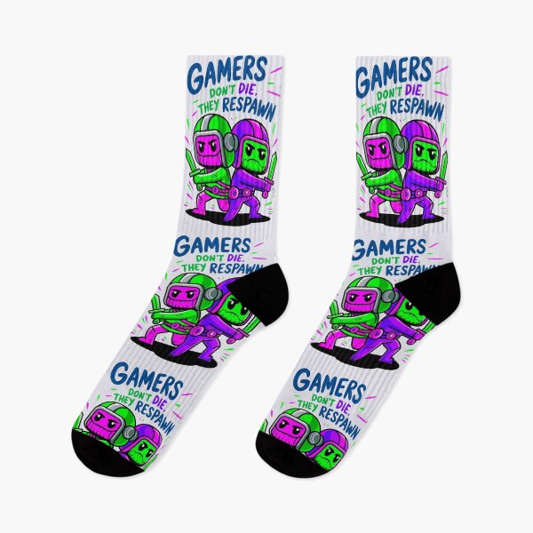Item preview, Gamers Don't Die They Respawn Gaming Quote designed and sold by TheArtOfPat.