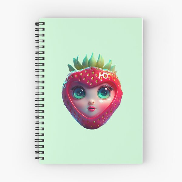 Item preview, Strawberry Cute Face | Fruits Patterns | Fruit Creatures Collection designed and sold by monkeybusiness.pt.