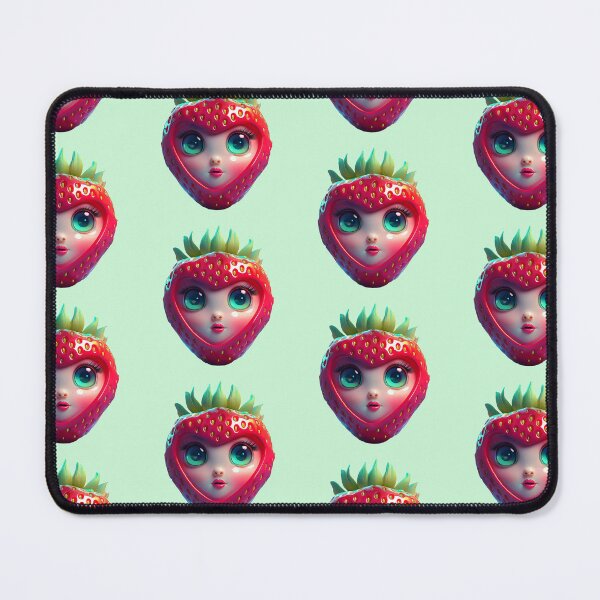Item preview, Strawberry Cute Face | Fruits Patterns | Fruit Creatures Collection designed and sold by monkeybusiness.pt.