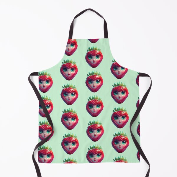 Item preview, Strawberry Cute Face | Fruits Patterns | Fruit Creatures Collection designed and sold by monkeybusiness.pt.
