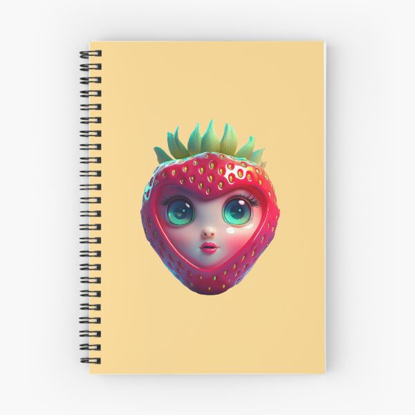 Item preview, Strawberry Cute Face | Fruits Patterns | Fruit Creatures Collection designed and sold by monkeybusiness.pt.