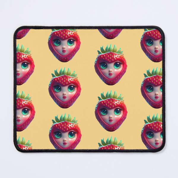 Item preview, Strawberry Cute Face | Fruits Patterns | Fruit Creatures Collection designed and sold by monkeybusiness.pt.
