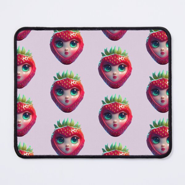 Item preview, Strawberry Cute Face | Fruits Patterns | Fruit Creatures Collection designed and sold by monkeybusiness.pt.