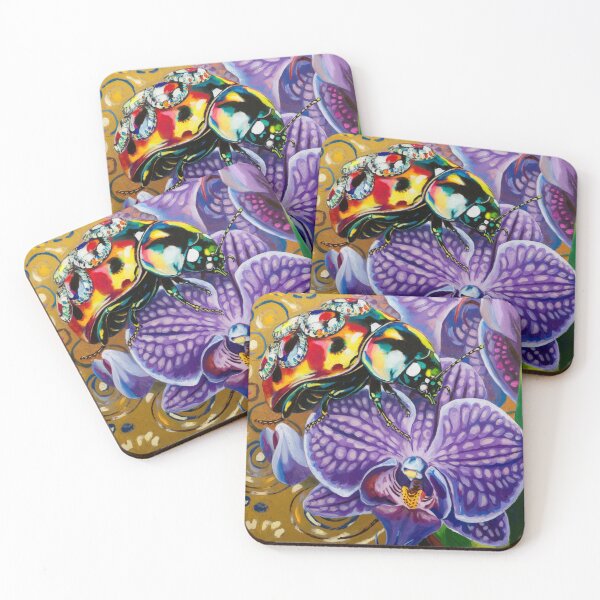 Item preview, Nature - Jewelled Ladybird On An Orchid designed and sold by CanvasCarousel.