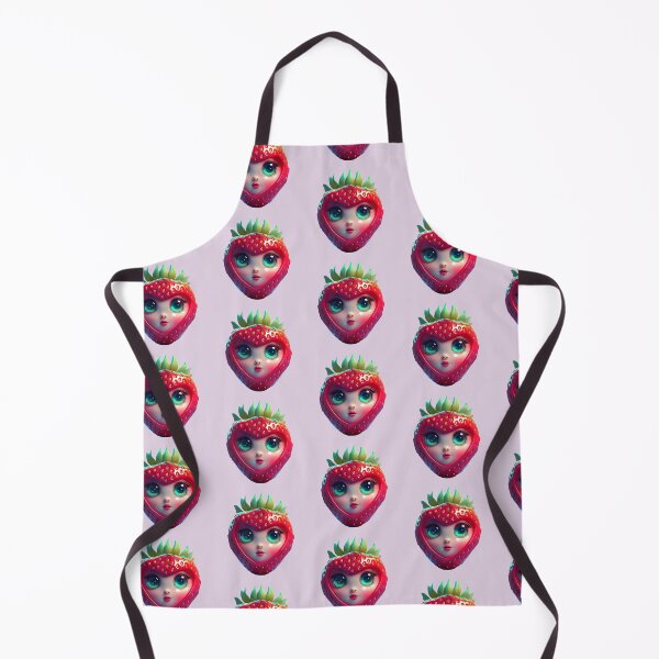 Item preview, Strawberry Cute Face | Fruits Patterns | Fruit Creatures Collection designed and sold by monkeybusiness.pt.
