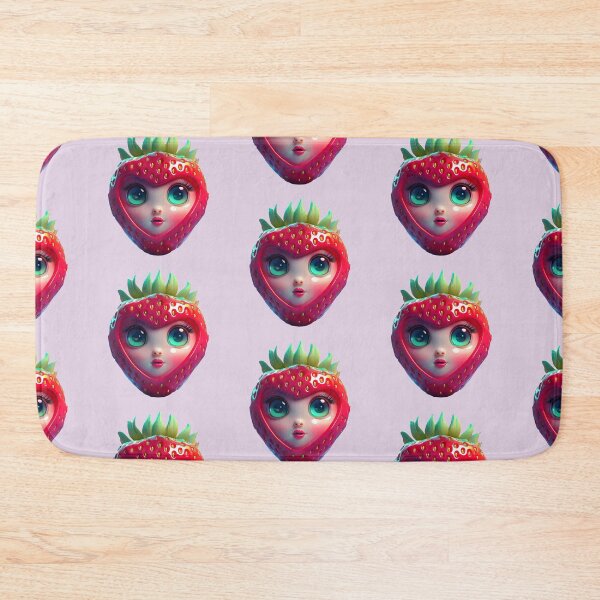 Item preview, Strawberry Cute Face | Fruits Patterns | Fruit Creatures Collection designed and sold by monkeybusiness.pt.
