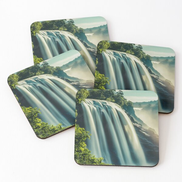 Item preview, waterfall in the green forest or green jungle 4 designed and sold by AA-designstore.