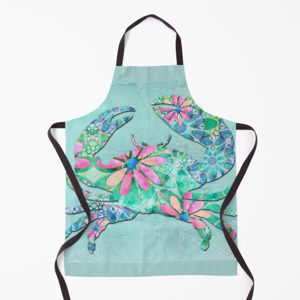 Item preview, Dancing Daisies Crab Art 1 On Light Blue designed and sold by Sharon Cummings Art.