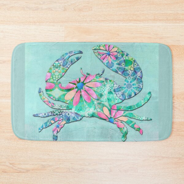 Item preview, Dancing Daisies Crab Art 1 On Light Blue designed and sold by Sharon Cummings Art.