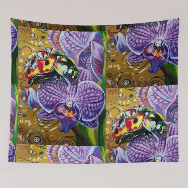 Item preview, Nature - Jewelled Ladybird On An Orchid designed and sold by CanvasCarousel.
