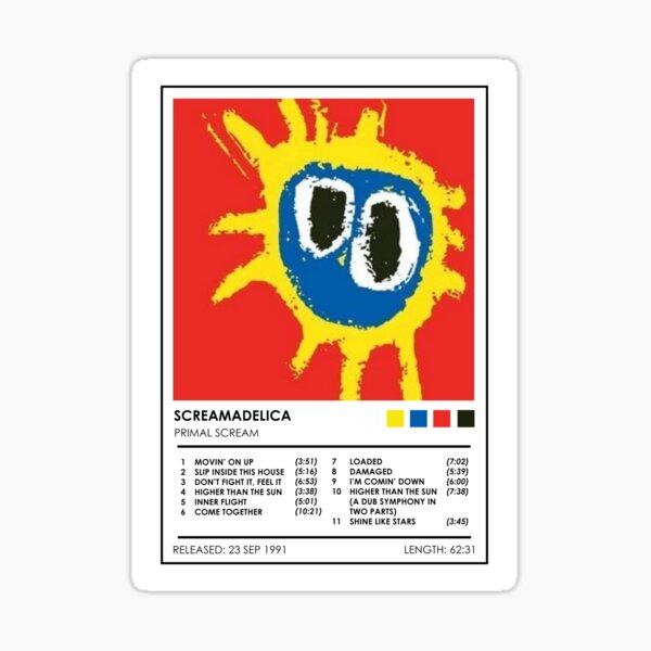 Vista previa del artículo con la obra «Póster del álbum Primal Scream - Screamadelica», diseñado y vendido por curseofkazar.