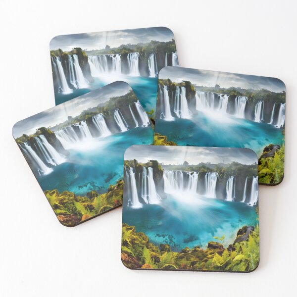 Item preview, several waterfalls with a clear lake in the forest  designed and sold by AA-designstore.