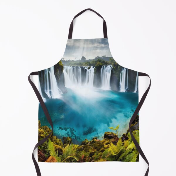 Item preview, several waterfalls with a clear lake in the forest designed and sold by AA-designstore.