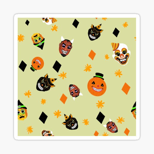 Item preview, Old Fashioned Halloween Masks designed and sold by WickedGardenDD.