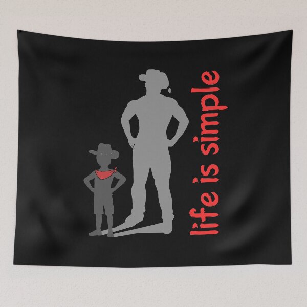 Item preview, life is simple- I am a cowboy! says the boy. Let your inner child dream. designed and sold by Betinka.