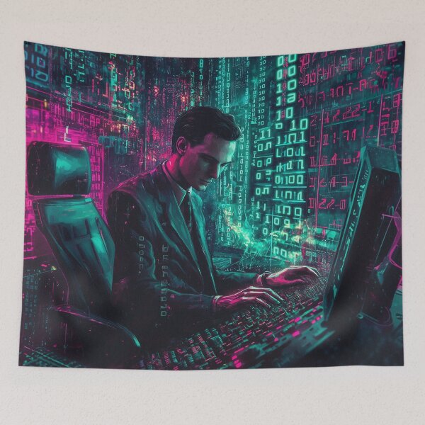 Item preview, Alan Turing Cyberpunk designed and sold by FuturiTravel.