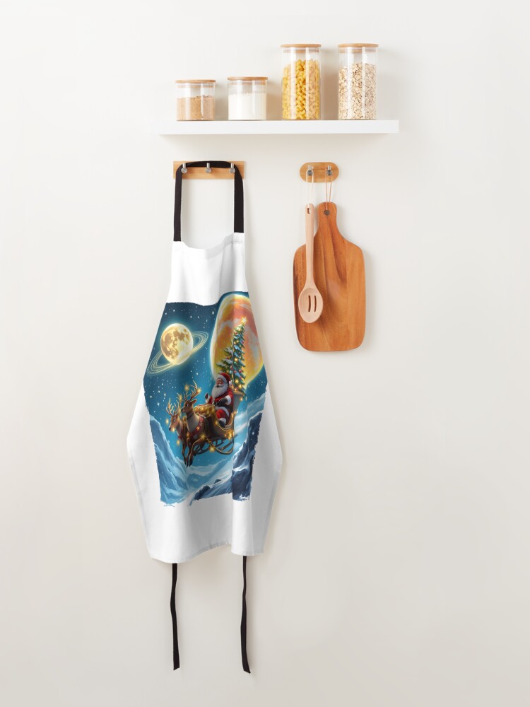 Thumbnail 4 of 6, Apron, Santa's Galactic Ride designed and sold by Bou-khancha.