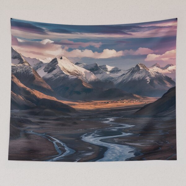Item preview, snowy mountains, plains and river 2  designed and sold by AA-designstore.