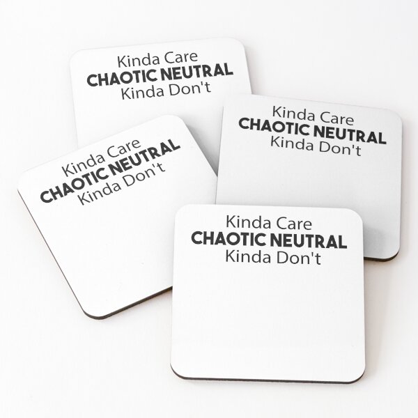 Item preview, Chaotic Neutral Alignment Kinda Care Kinda Don't Funny Quotes designed and sold by Heddar Badreddine.