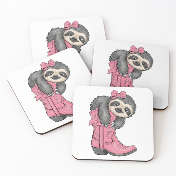 Item preview,   sloth in a pink cowboy boot  designed and sold by jkrphoto.