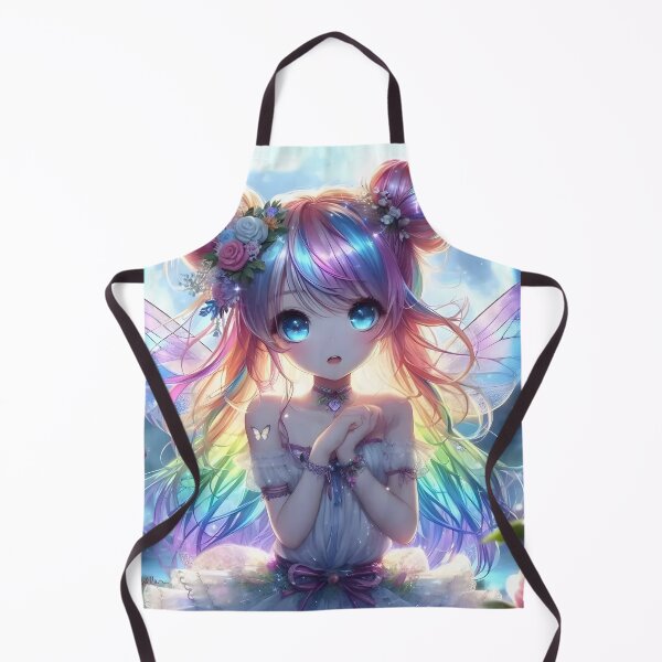 Item preview, Anime Girl Rainbow Hair Singing Moon Fairy designed and sold by Lee Hiller Designs.