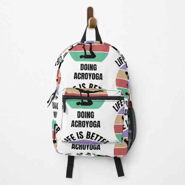 Item preview, Life Is Better Upside Down – Retro AcroYoga Silhouette Art designed and sold by silent ocean.