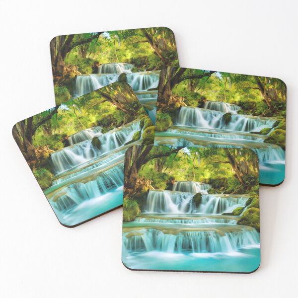 Item preview, waterfalls in the green forest or green jungle 5 designed and sold by AA-designstore.