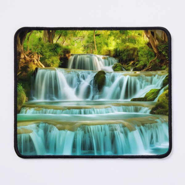 Item preview, waterfalls in the green forest or green jungle 5 designed and sold by AA-designstore.