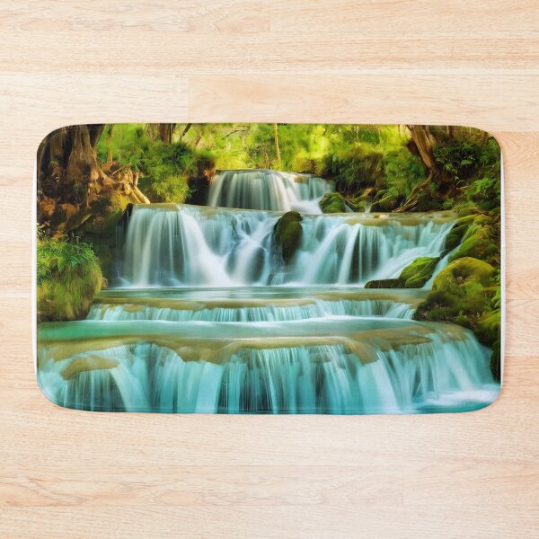 Item preview, waterfalls in the green forest or green jungle 5 designed and sold by AA-designstore.