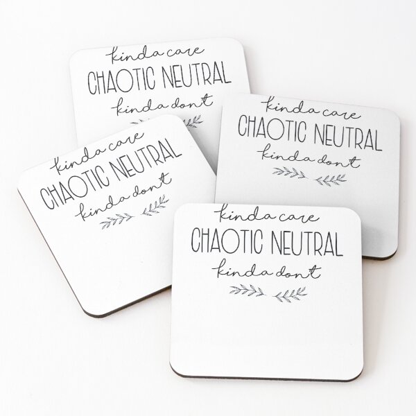 Item preview, Chaotic Neutral Alignment Kinda Care Kinda Don't Funny Quotes designed and sold by Heddar Badreddine.