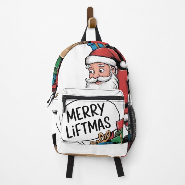 Item preview, Merry Liftmas - Strong Santa Carrying Holiday Cheer designed and sold by beckabbooart.