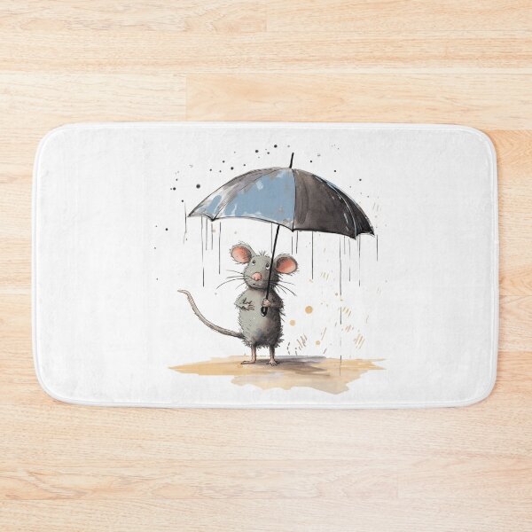 Item preview, Funny Mouse with umbrella designed and sold by Made-by-Gus.