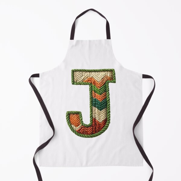 Item preview, J monogram waffle stitch designed and sold by Monascreativeempire.