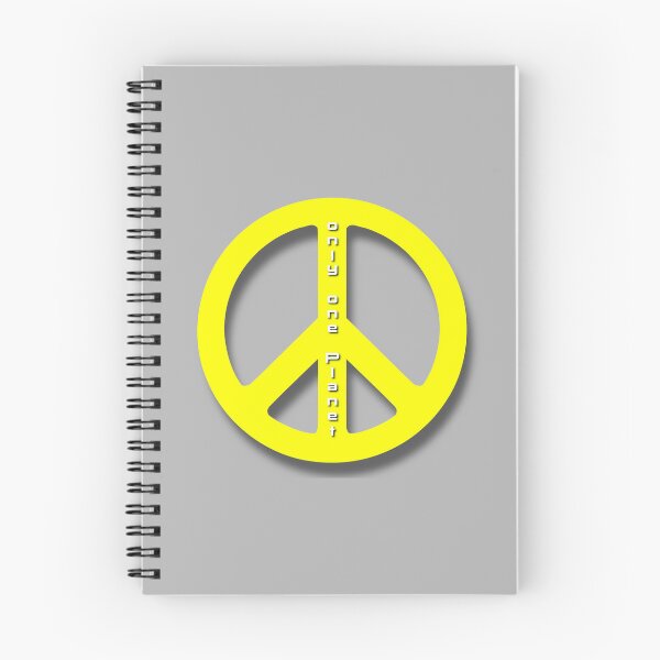 Item preview, Peace Symbol Yellow Love Lettering Only One Planet Collection designed and sold by UnnecessaryLuck.