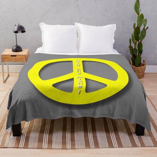 Item preview, Peace Symbol Yellow Love Lettering Only One Planet Collection designed and sold by UnnecessaryLuck.