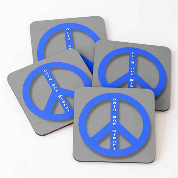 Item preview, Peace Symbol Blue Love Lettering Only One Planet Collection designed and sold by UnnecessaryLuck.