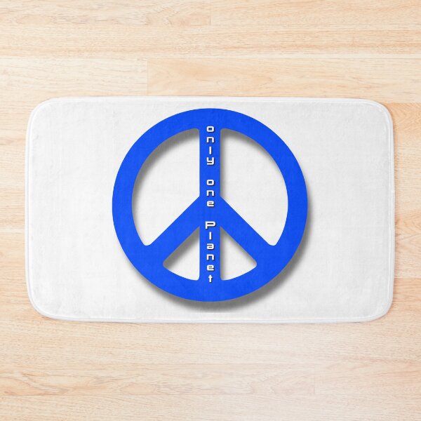 Item preview, Peace Symbol Blue Love Lettering Only One Planet Collection designed and sold by UnnecessaryLuck.