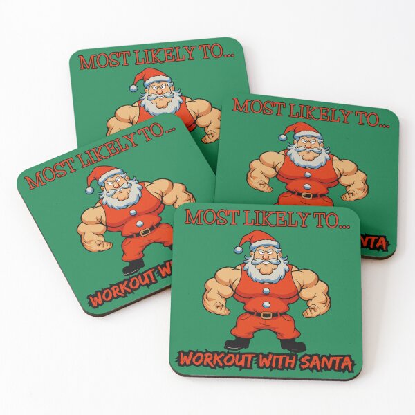 Item preview, Most Likely to Workout with Santa – Funny Christmas Gym Design designed and sold by BaxInke.