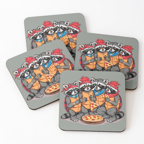 Item preview, Ninja Turtle Raccoons designed and sold by PineSunStudio.