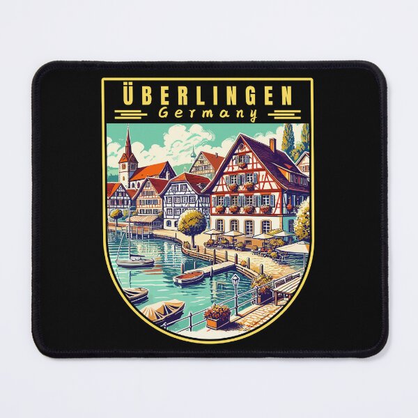 Item preview, Überlingen in Baden-Württemberg Germany Retro Art Travel Emblem designed and sold by MaateoDesign.