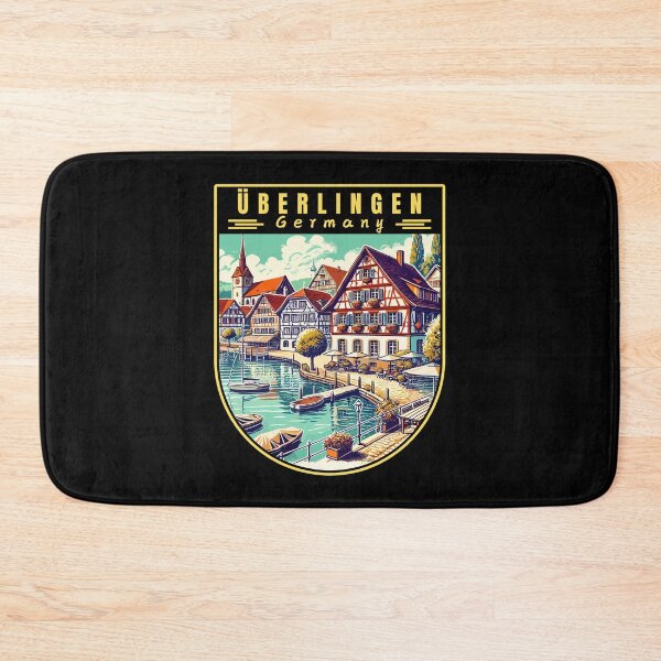 Item preview, Überlingen in Baden-Württemberg Germany Retro Art Travel Emblem designed and sold by MaateoDesign.