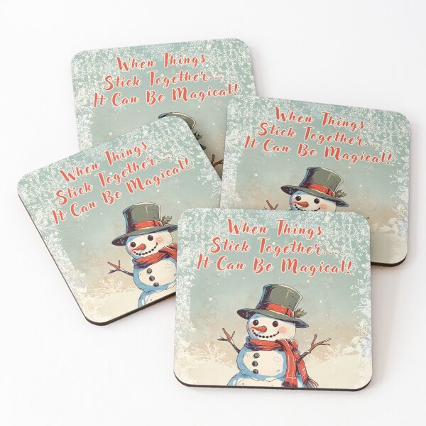 Item preview, snow man winter vintage retro Christmas card designed and sold by La Loca.