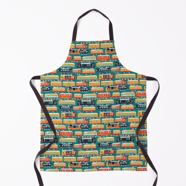 Item preview, kids trains red blue yellow designed and sold by Alessandro Remo Mazzoni Remotextiles.